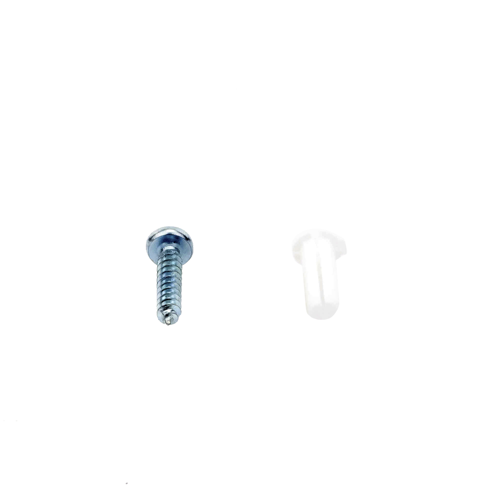 Paquete de 20 taquetes blancos  3/4" y 20 tornillos 8mm x 3/4" (1101-05002)