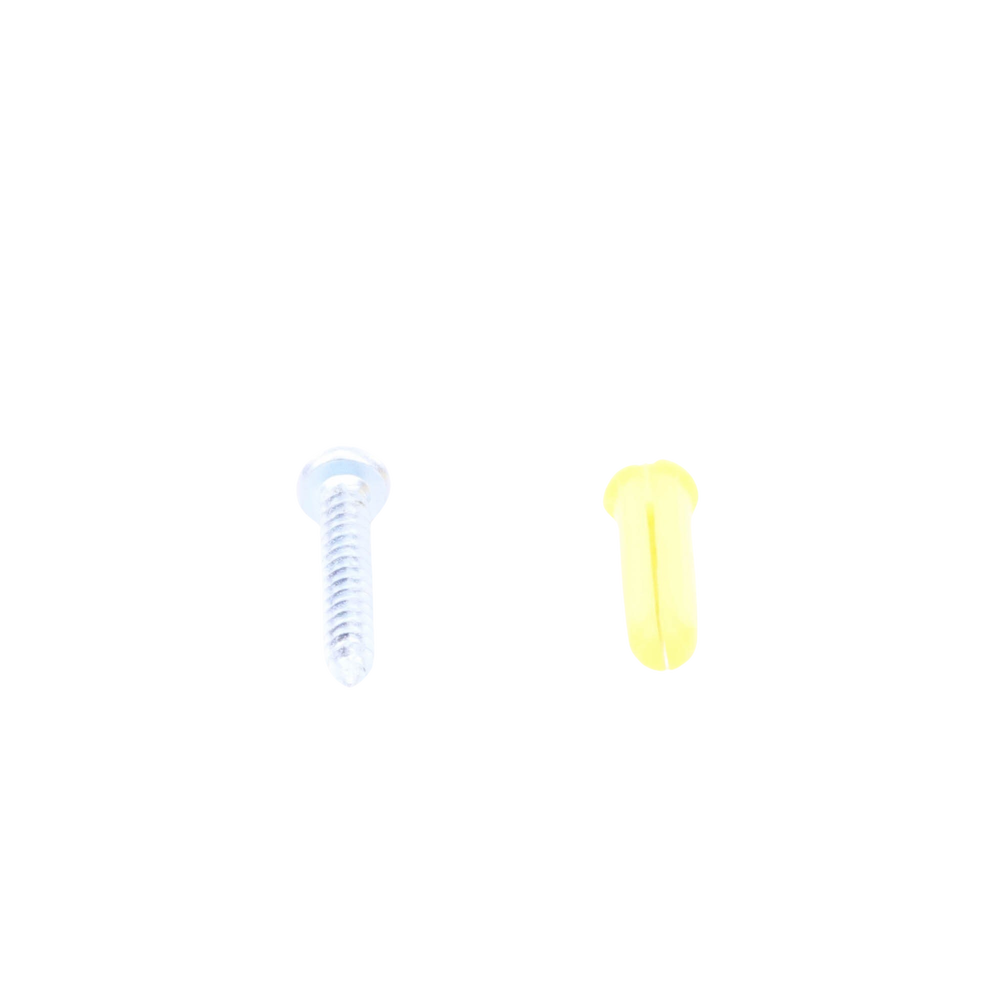 Paquete de 20 taquetes amarillo  1" y 20 tornillos 8mm x 1"
