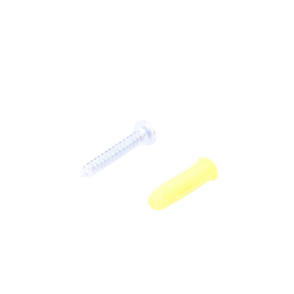 Paquete de 20 taquetes amarillo  1" y 20 tornillos 8mm x 1"