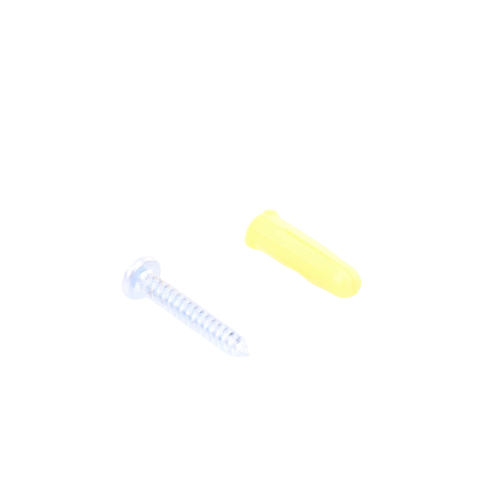 Paquete de 20 taquetes amarillo  1" y 20 tornillos 8mm x 1"