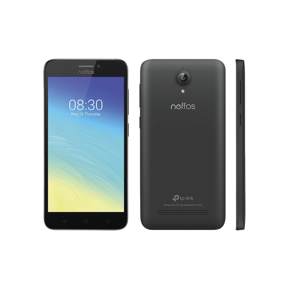 Neffos Y5s 5" 1280x720 Pixels HD display, Android 7.1 8 MP rear camera, 2 GB RAM and 16 GB internal memory, Gray color