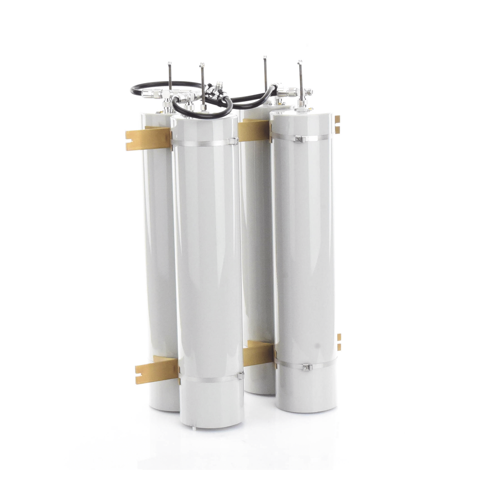 Duplexer Pasa-Banda-Rechazo de Banda, 148-174 MHz, 4 Cavidades (5"Dia.) 600 kHz, 1.5 dB, 350 Watt, N Hembras.