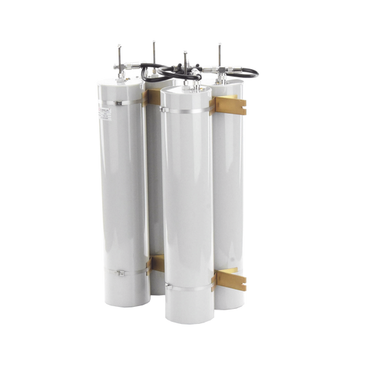 Duplexer Pasa-Banda-Rechazo de Banda, 148-174 MHz, 4 Cavidades (5"Dia.) 600 kHz, 1.5 dB, 350 Watt, N Hembras.