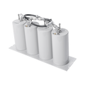 Duplexer Pasa Banda-Rechazo de Banda, 400-470 MHz, 4 Cavidades (4"Dia.) 5 MHz, 250 Watt, N Hembra