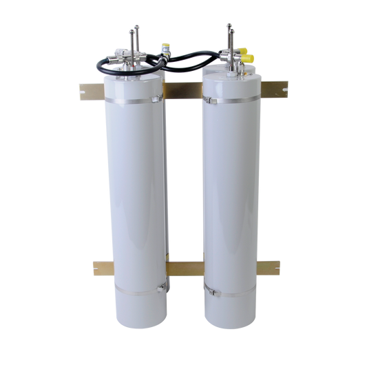Duplexer Pasa Banda-Rechazo de Banda, 400-512 MHz, 4 Cavidades (5"Diá.) 1MHz, 350Watt, N Hembras.