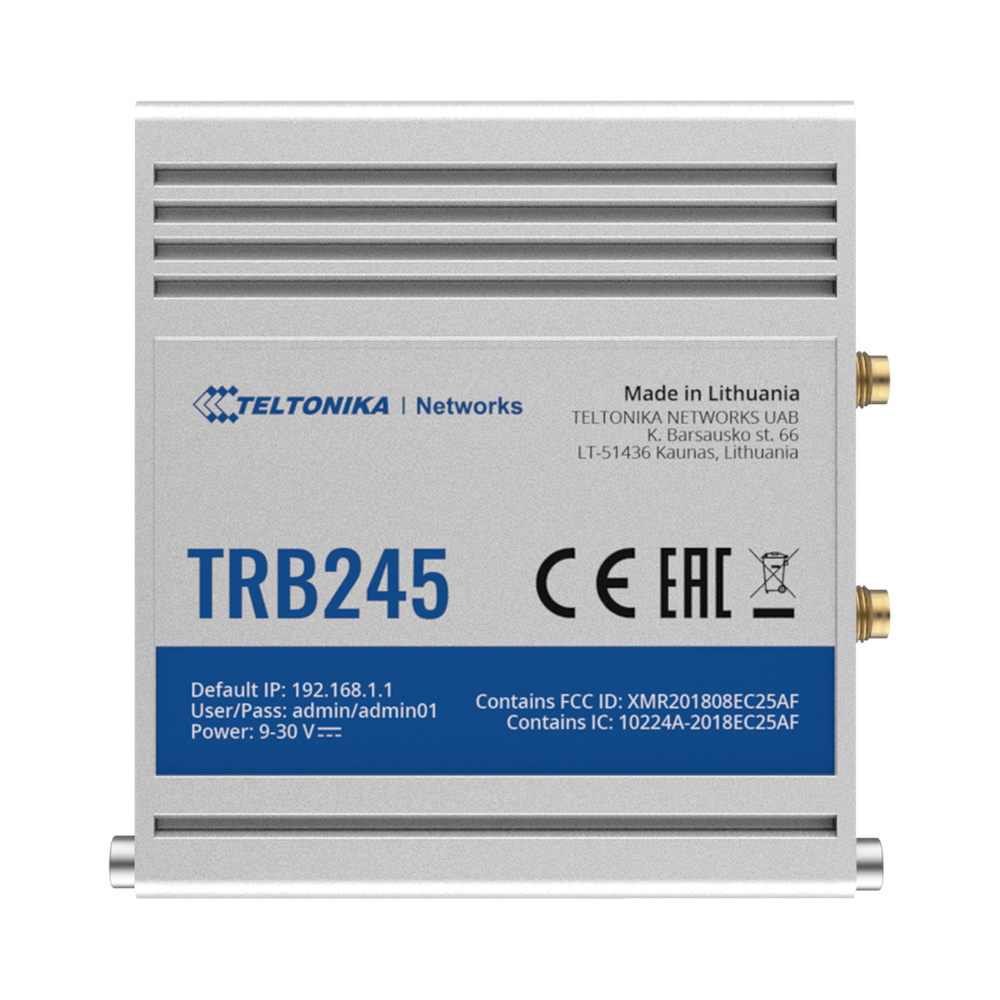 Industrial LTE M2M Gateway (Cat 4), RS232/RS485 Serial ports