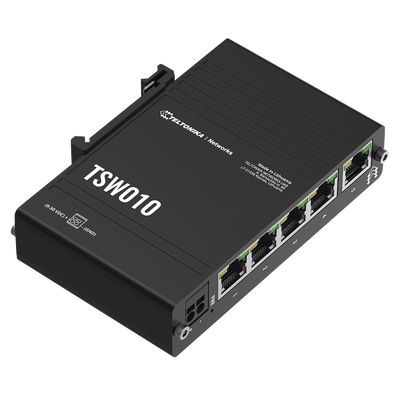 Switch PoE+ para Vehiculo, 5 Puertos Ethernet 10/100/1000 Mbps, 802.3af y 802.3at