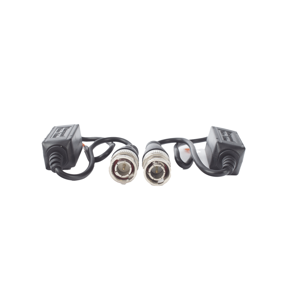 Kit de Transceptores (Baluns) para EXTERIOR TurboHD Hasta 4K HD-TVI / HD-CVI / AHD / CVBS / COAXITRON / AUDIO POR COAXITRON  / Menu OSD / CONECTORES 100% COBRE / Con Cable RF Blindado. Distancia de hasta 200 m en 4K. Calidad PREMIUM