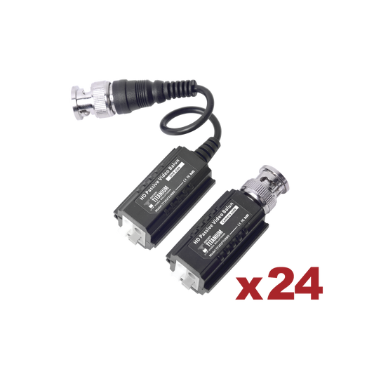 Kit de 24 pares de transceptores pasivos TurboHD para aplicaciones de video por UTP cat 5e/6 en alta definición
