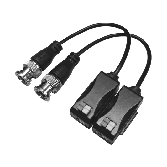 Kit de Transceptores (Baluns) Hasta 200m en 4K , TurboHD HD-TVI / HD-CVI / AHD / CVBS / COAXITRON / AUDIO POR COAXITRON /  Menu OSD / Cable RF Blindado . Calidad PREMIUM