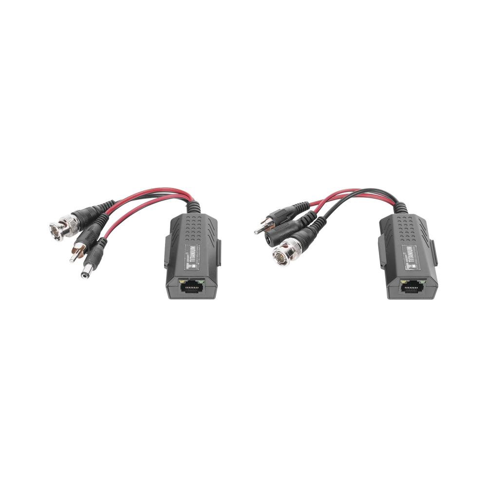Kit de transceptores activos, envía alimentación 12V/24VCD/AC, video y audio a una distancia de hasta 150 m en 4K para aplicaciones de video por UTP Cat 5e / 6 en alta definición.