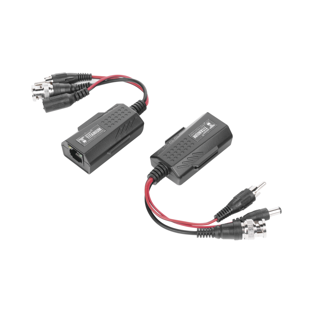 Kit de transceptores activos, envía alimentación 12V/24VCD/AC, video y audio a una distancia de hasta 150 m en 4K para aplicaciones de video por UTP Cat 5e / 6 en alta definición. 