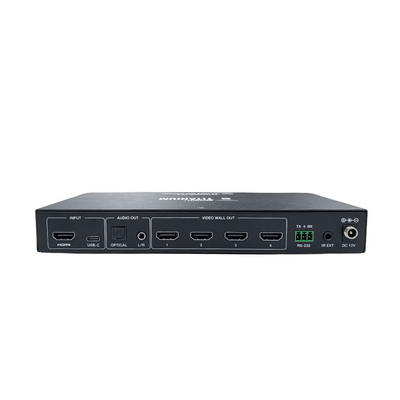 Controlador de Video Wall HDMI 4K60Hz 2x2, con RS232, salida de audio L/R, soporta rotación de 180°