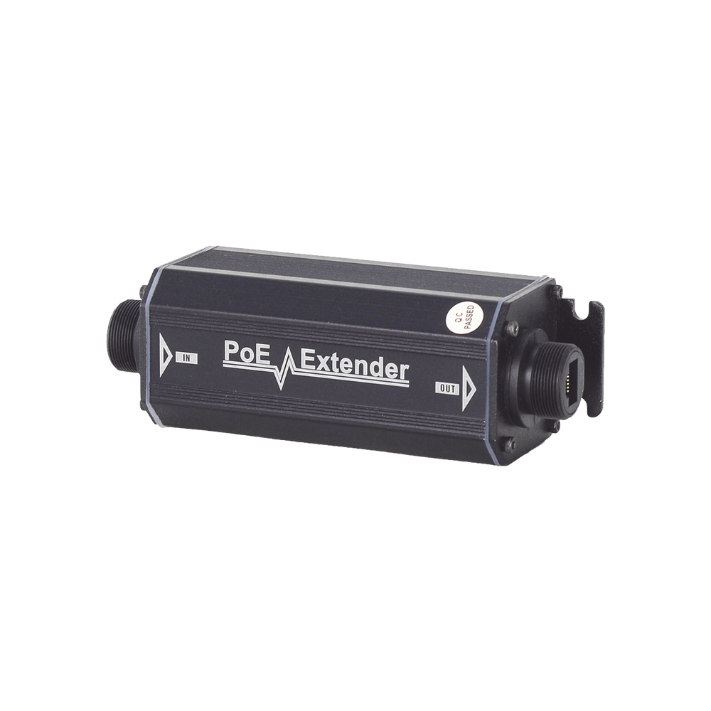Extensor PoE Gigabit para 100 Metros / Interperie (IP66) / 1 Puerto de Entrada PoE / 1 Puerto de Salida PoE / Compatible con IEEE802.3af e IEEE802.3at / No Requiere Fuente de Alimentación Adicional / Instalacion Facil; Enchufe y Use