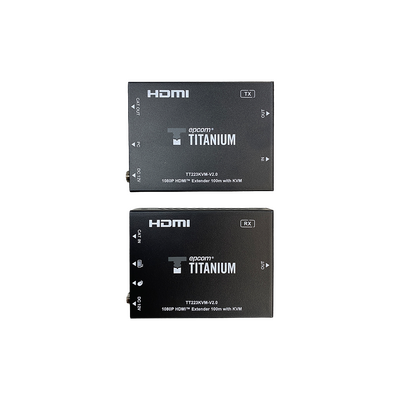 Kit Extensor KVM HDMI + USB | 40 m 4K@30Hz / 70 m 1080P@60Hz | CAT6/6A/7 | USB-B en TX para PC/DVR/NVR | USB-A en RX par