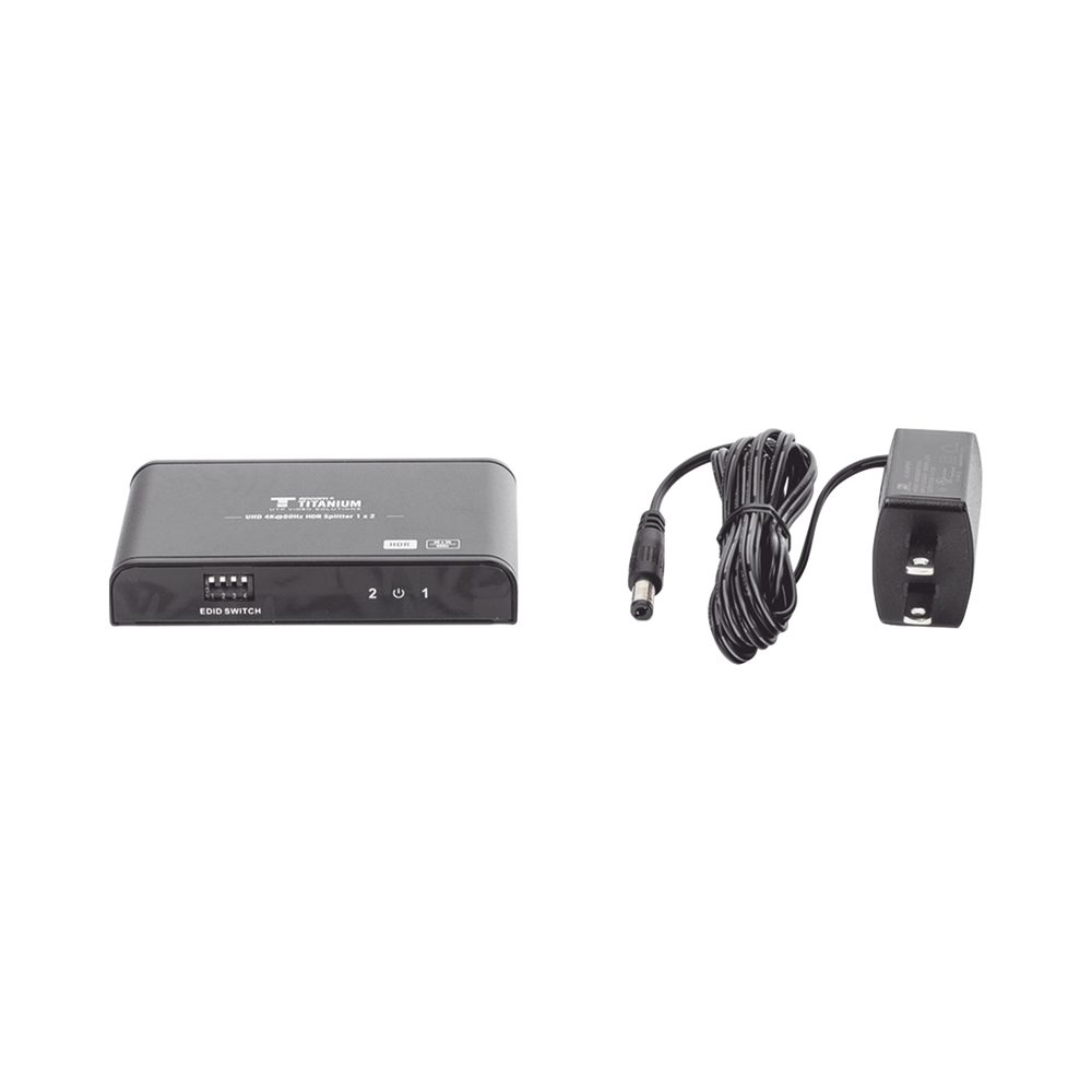 Divisor (Splitter) HDMI 4K de 1 Entrada a 2 Salidas (Simultaneas) / Soporta 4K×2K / Ajuste de resoluciones EDID / HDR / HDMI 2.0 /  HDCP 2.2  / Soporta formatos de Audio Dolby Digital / Longitud del cable de entrada y salida ≤10m.