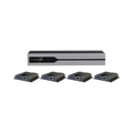 Kit Divisor y Extensor HDMI (Extender Splitter)  / Divide 1 Fuente HDMI a 4 Pantallas / Extiende la señal HDMI hasta 120 m / Resolución 4Kx2K @ 30 Hz / Cat 5e/6/6a / Uso 24/7 / Longitud del cable autoajustable / Alimente solo el Tx (PoC).