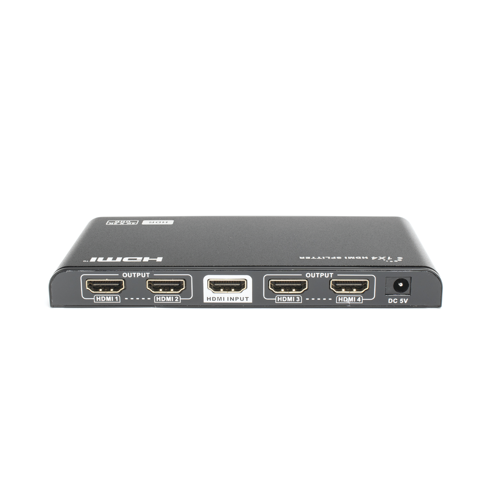 Divisor (Splitter) HDMI 4K de 1 Entrada a 4 Salidas (Simultaneas) / Soporta 4K×2K  / Soporta 4 equipos con conexión en Cascada / Ajuste de resoluciones EDID / HDR / HDMI 2.0 /  HDCP 2.2  / Permite mezclar pantallas en 4K y 1080P