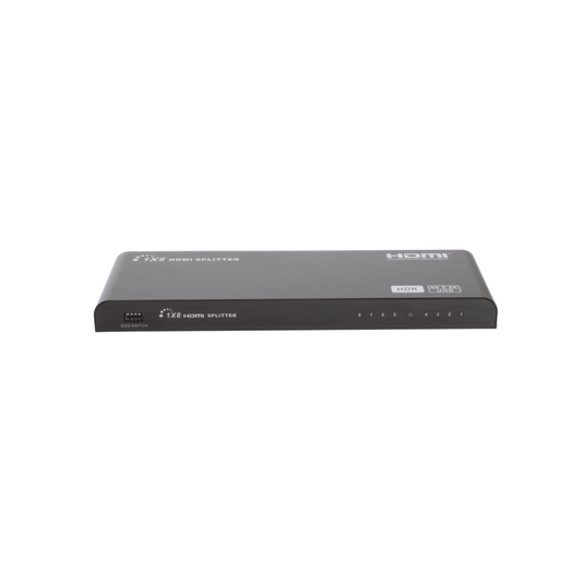 Divisor (Splitter) HDMI 4K de 1 Entrada a 8 Salidas (Simultaneas) / Soporta 4K×2K / Soporta 4 equipos con conexión en Cascada / Ajuste de resoluciones EDID / HDR / HDMI 2.0 /  HDCP 2.2  / Permite mezclar pantallas en 4K y 1080P