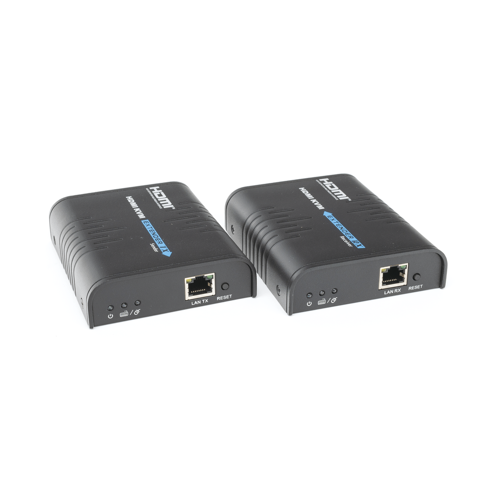 Kit extensor KVM (HDMI y USB) hasta 120 metros / Resolución 1080P @ 60 Hz/ Soporta Cables de red STP y UTP CAT5/5E/6 /  HDMI 1.3 / HDCP 1.2 / PCM / Transmite el Video, Mouse, Teclado y Controla tu DVR vía USB a distancia
