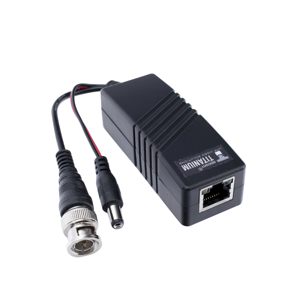 (TRANSCEPTOR) TRANSMISOR ACTIVO para Kits KITTT4PVTURBOX, KITTT8PVTURBOX, KITTT16PVTURBOX y KIT-TT16PVTURBOX-RX / Regula el voltaje de 36 VCD a 12VCD / HD-TVI/CVI/AHD/CVBS / Se instala del lado de la cámara. 