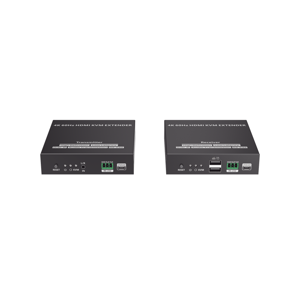 Kit Extensor HDMI para distancias de 150 metros | Transmite el Video y Controla tu DVR vía USB a distancia | Soporta resolución 4K @60Hz | Cat 6, 6a y 7 | Salida Loop en el Tx para visualización local | Soporta control remoto del equi