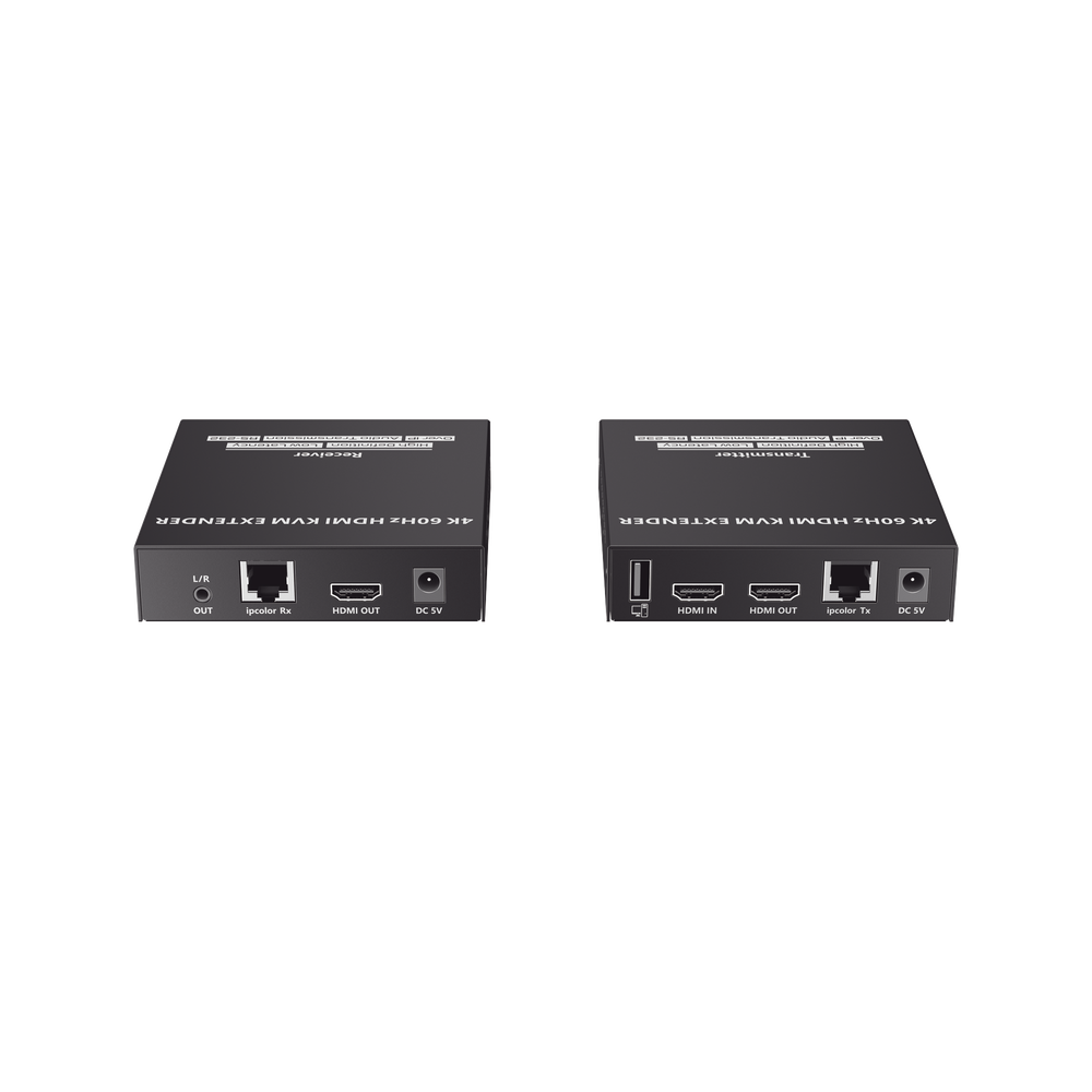 Kit Extensor HDMI para distancias de 150 metros | Transmite el Video y Controla tu DVR vía USB a distancia | Soporta resolución 4K @60Hz | Cat 6, 6a y 7 | Salida Loop en el Tx para visualización local | Soporta control remoto del equi