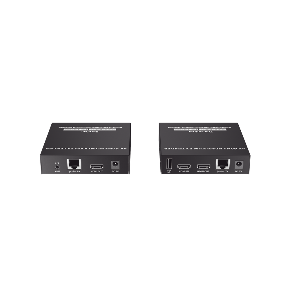 Kit Extensor HDMI para distancias de 150 metros | Transmite el Video y Controla tu DVR vía USB a distancia | Soporta resolución 4K @60Hz | Cat 6, 6a y 7 | Salida Loop en el Tx para visualización local | Soporta control remoto del equi