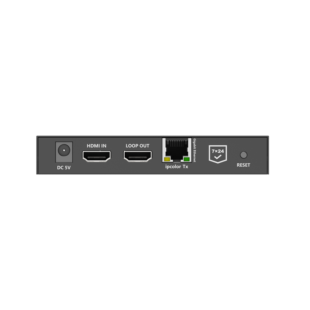 KIT EXTENSOR HDMI 4K@60HZ sobre IP GIGABIT / IPCOLOR / 100m en Conexión Uno a Uno /  Salida Loop / IR Bi-Direccional / RS232 / ARC / CERO LATENCIA / Soporta conexión Uno a Muchos/Switch en Cascada