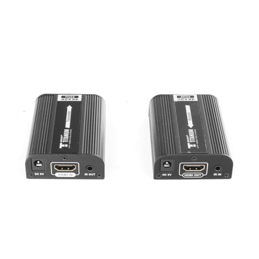 Kit Extensor HDMI para distancias de 30 metros / Resolución 4K x 2K@ 30 Hz/ Cat 6, 6a y 7 / HDCP2.2 / HDMI 2.0 / HDCP2.2 / Soporta PCM, HDbitT / Soporta control remoto del equipo fuente.