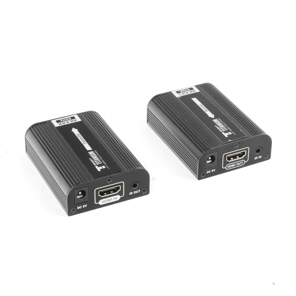 Kit Extensor HDMI para distancias de 30 metros / Resolución 4K x 2K@ 30 Hz/ Cat 6, 6a y 7 / HDCP2.2 / HDMI 2.0 / HDCP2.2 / Soporta PCM, HDbitT / Soporta control remoto del equipo fuente.