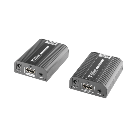 Kit Extensor HDMI para distancias de 30 metros / Resolución 4K x 2K@ 30 Hz/ Cat 6, 6a y 7 / HDCP2.2 / HDMI 2.0 / HDCP2.2 / Soporta PCM, HDbitT / Soporta control remoto del equipo fuente.