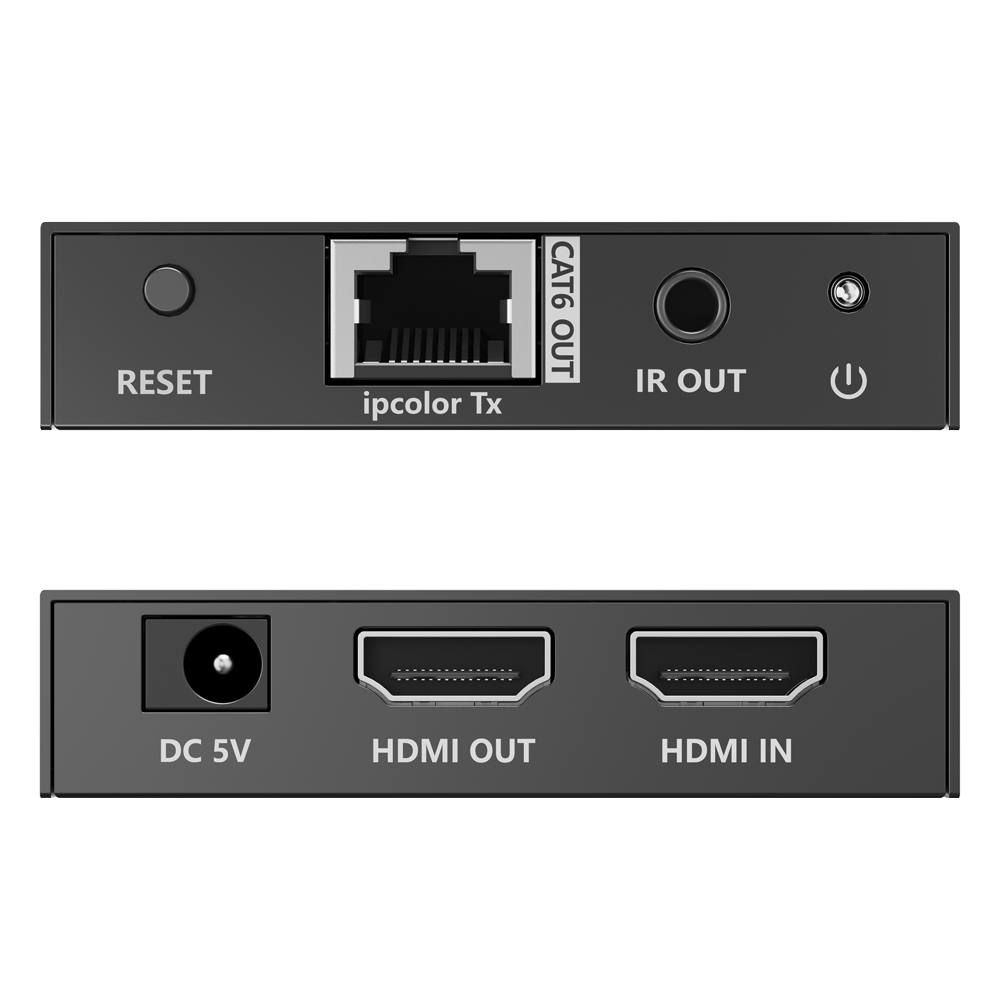 Kit Extensor HDMI para distancias de 70 metros / Resolución 4K x 2K@ 30 Hz/ Cat 6, 6a y 7 / IPCOLOR / CERO LATENCIA / SIN COMPRIMIR / Salida Loop / Control IR  / Salida de audio de 3.5mm.