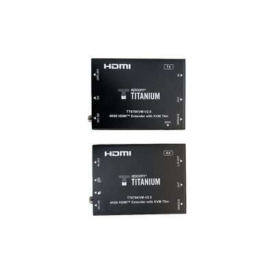 Kit Extensor KVM HDMI + USB hasta 70 m / 4K@60Hz / CAT6/6A/7 / USB-B en TX para PC-DVR-NVR / USB-A en RX para Teclado y 