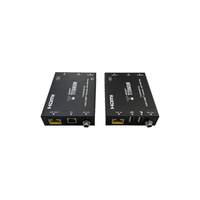 Kit Extensor KVM HDMI + USB hasta 70 m / 4K@60Hz / CAT6/6A/7 / USB-B en TX para PC-DVR-NVR / USB-A en RX para Teclado y 
