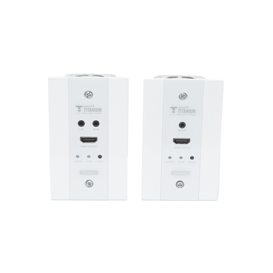 Kit Extensor HDMI en PLACAS DE PARED para distancias de 70 metros / Resolución 4K@60Hz / Cat 6/6A/ 7 / HDR/ IPCOLOR/ Cero Latencia / Soporta Control Remoto / Placa de pared de 2.74 x 4.49” (tamaño estándar de EE.UU.)