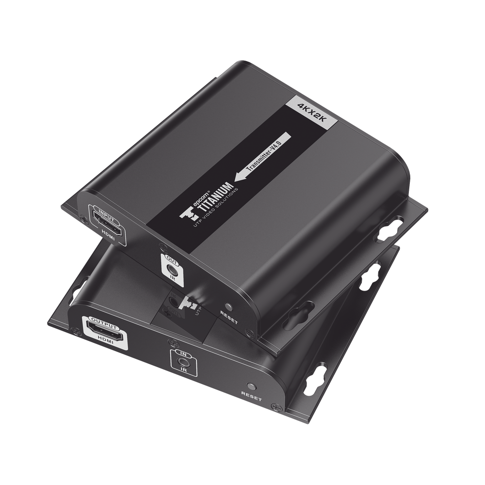 Kit Extensor HDMI para distancias de 120 metros / Resolución 4K @ 30Hz / Cat 5e/6 / Soporta conexión Uno a Uno y Uno a Muchos / Soporta hasta 253 Rx / Salida Loop / Baja Latencia / Uso 24/7 / Soporta HDbitT / Compatible con Switch Gigabit
