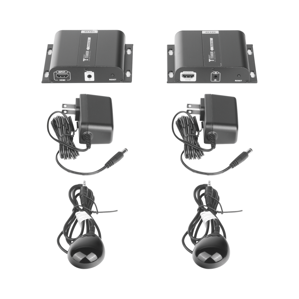 Kit Extensor HDMI para distancias de 120 metros / Resolución 4K @ 30Hz / Cat 5e/6 / Soporta conexión Uno a Uno y Uno a Muchos / Soporta hasta 253 Rx / Salida Loop / Baja Latencia / Uso 24/7 / Soporta HDbitT / Compatible con Switch Gigabit