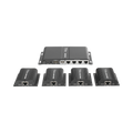 Kit Divisor y Extensor HDMI (Extender Splitter)  / Divide 1 Fuente HDMI a 4 Pantallas / Extiende la señal HDMI hasta 40 m / Resolución 1080P @ 60 Hz / Cat 6/6a/7 / Cero Latencia / Salida Loop en el Tx / IR / Alimente solo el Tx (PoC).