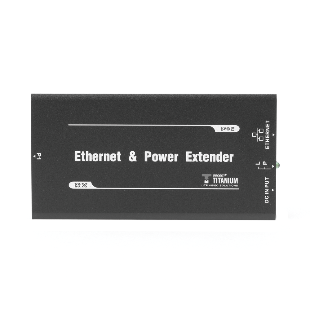(POE 600 METERS) Receiver for PoE Extender TT-8001TPOE / 1 Port for video reception and power (PoE) / IDEAL FOR IP DOME AND CAMERAS / Cascade Connection / Supports 60 W PTZ / Supports IEEE802.3af/at