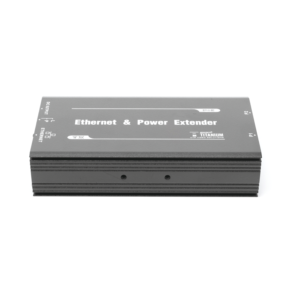 (POE 600 METERS) Transmitter for PoE Extender TT-8001R / 1 Port for video reception and power (PoE) / IDEAL FOR IP DOMES AND CAMERAS / Cascade Connection / Supports 60 W PTZs / Supports IEEE802.3af/at