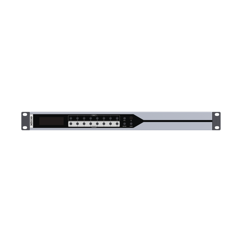 MATRICIAL DE VIDEO HDMI 8 x 8 / 8 Entradas y 8 Salidas en HDMI /  4K @ 60Hz / 10.2 Gbps / HDMI 1.4 / HDCP 1.4 / 3D / Conmutación por Botón, RS232 o Control Remoto / IDEAL PARA CENTROS DE MONITOREO, COMPARACION Y ANALISIS.