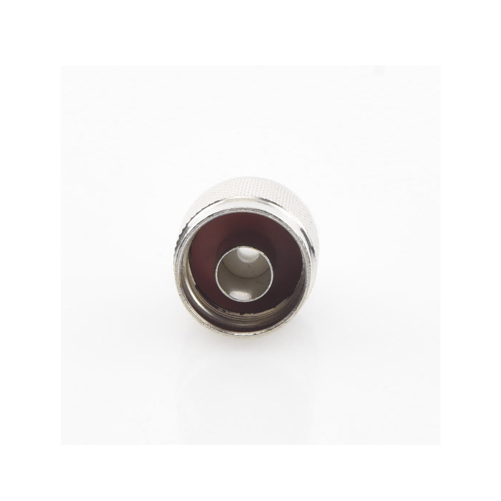 N Male Connector for 75 Ohm Folding Ring for RG-11 cable, Nickel/Gold/Teflon.