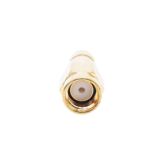 Conector SMA Macho Inverso de Anillo Plegable para Cables RG-8/X, LMR-240, 9258, Oro/ Oro/ Teflón.â€‹