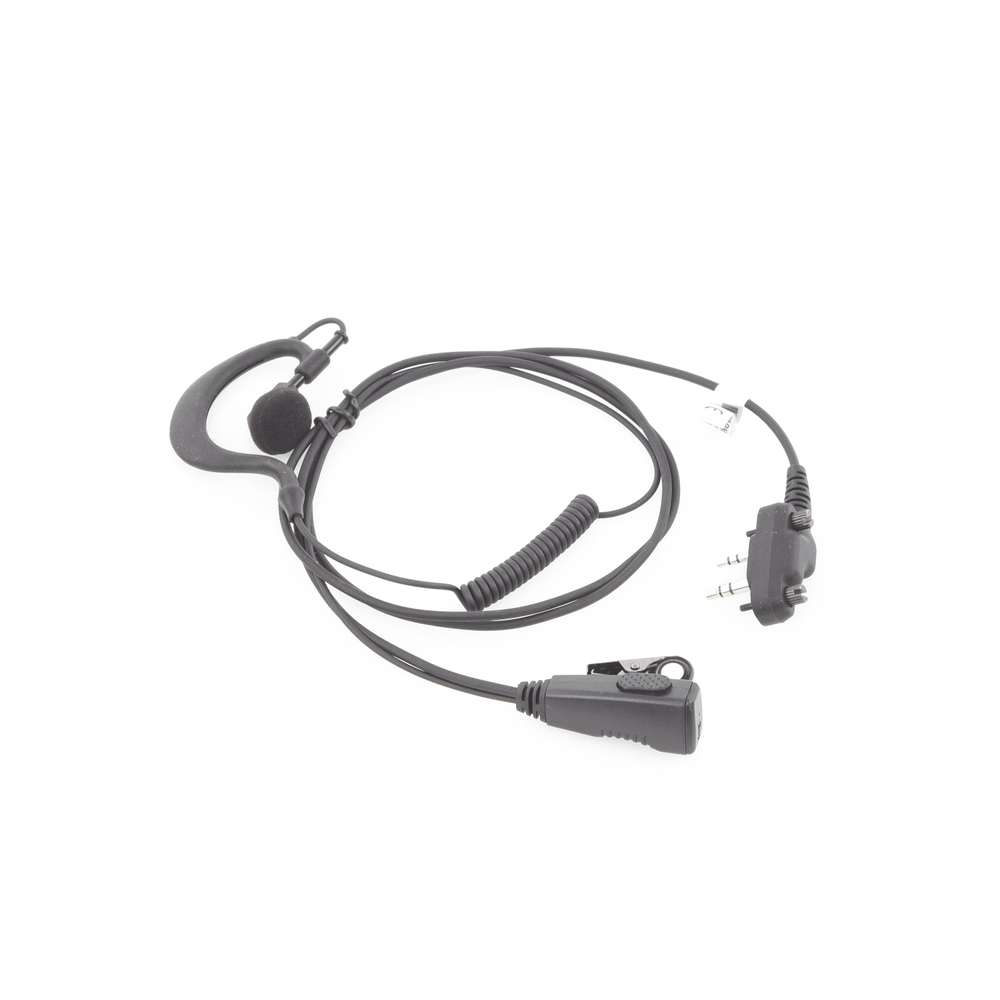 Earhook Headset Microphone for ICOM IC-F11/ 14/ 3021/ 3013/ 3103/ 3003, IC-F1000/2000, attaches to the equipment with screws