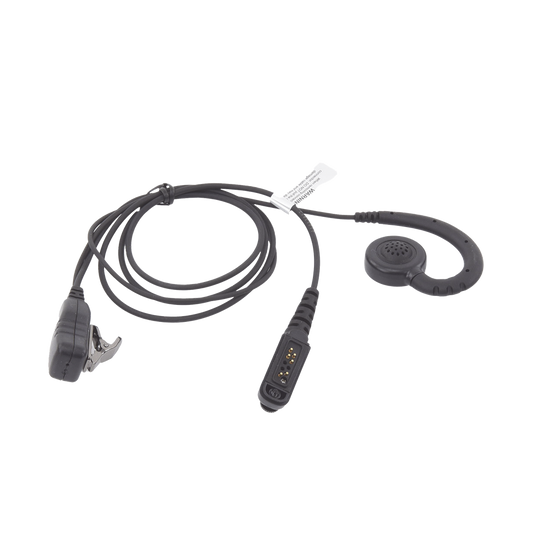 Micrófono de solapa con audífono ajustable al oído para radios ICOM IC-F50/ 60/ 50V/ 60V/ 3161/ 4161