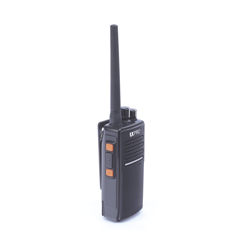 Radio Portátil UHF 400-512 MHz, Digital DMR-Analógico, 5 W, Incluye antena, batería, cargador y clip