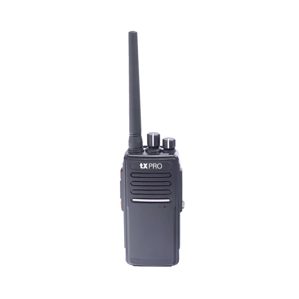 Radio Portátil UHF 400-512 MHz, Digital DMR-Analógico, 5 W, Incluye antena, batería, cargador y clip