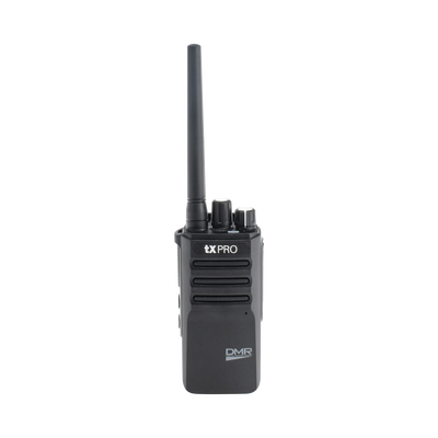 Radio Portátil Digital DMR en banda UHF 400-470 MHz / 4 Watts de Potencia Máxima / Incluye: Antena, Clip, Batería Y Carg