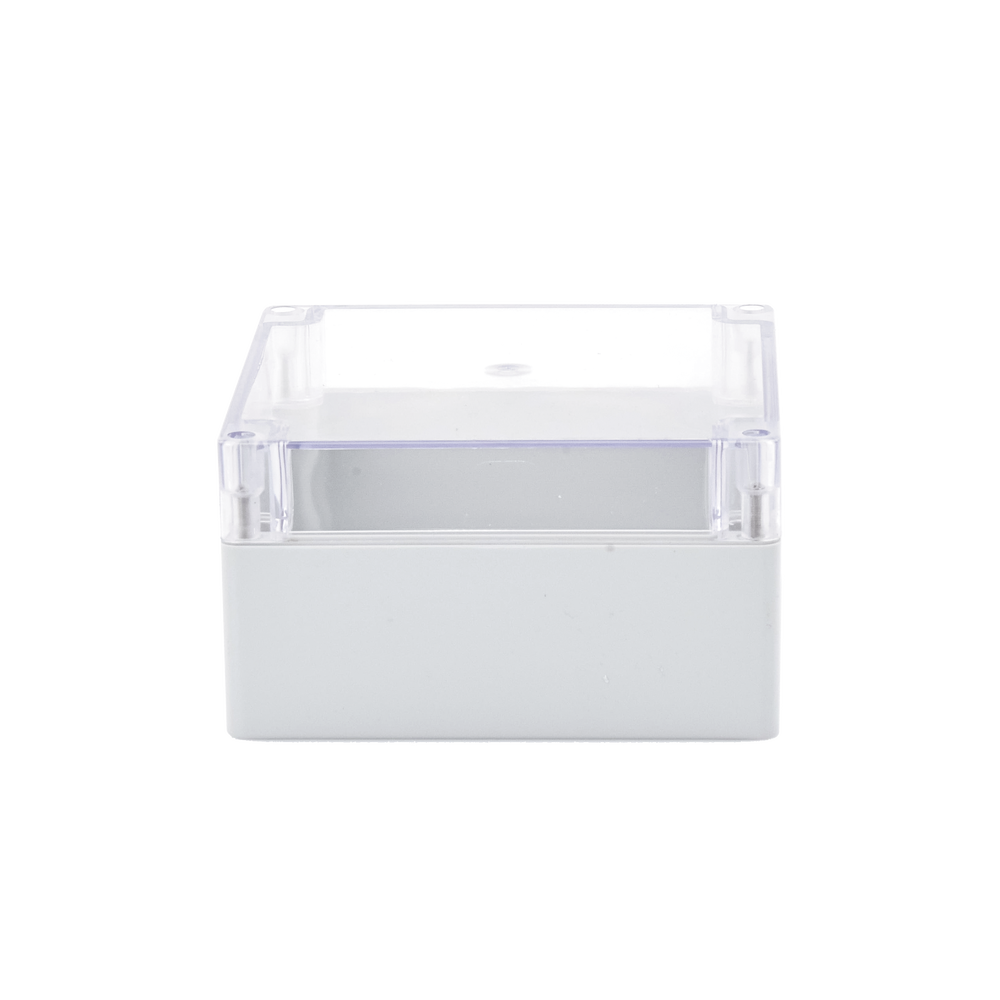 Gabinete Plástico para Exterior (IP65) de 160 x 160 x 90 mm Cierre por Tornillos Tapa Transparente.